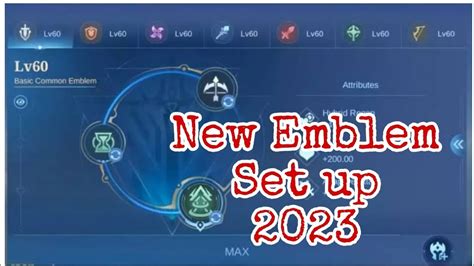 New Emblem Set Up Revamp Emblem In Mobile Legends Youtube