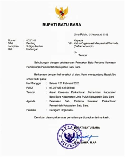 Selasa Peletakan Batu Pertama Pembangunan Kantor Bupati Batu Bara