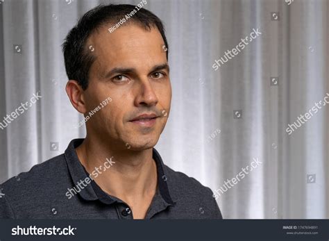 44 Year Old Mature Man Gray Stock Photo 1747694891 Shutterstock