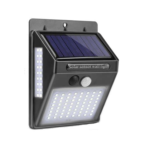 Lumin Ria Solar Parede Sendor De Presen A Arandela Leds Externa