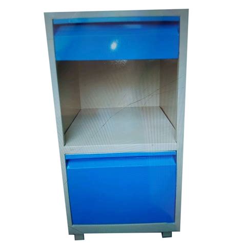 Cream And Sky Blue Mild Steel Hospital Bedside Locker Color Coated At