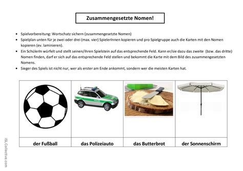 Spiel Zusammengesetzte Substantive Deutsch Daf Arbeitsbl Tter Pdf Doc