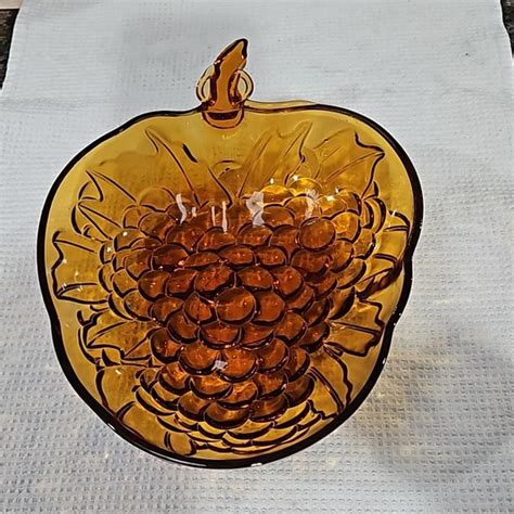 Kitchen Vintages Amber Glass Fruit Bowl Poshmark