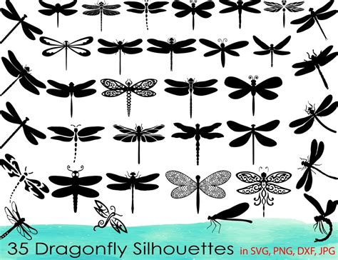 35 Dragonfly Svg Bundledragonfly Clipartdragonfly Etsy