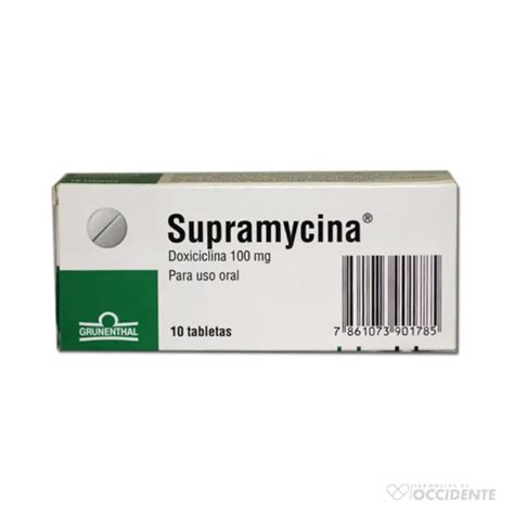 SUPRAMYCINA TAB 100MG X 10 Farmacias De Occidente