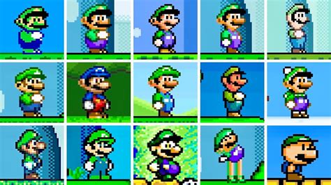 Evolution Of Luigi S Sprites In Super Mario World YouTube 17670 | Hot Sex Picture