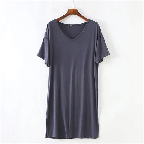 Modal Comfortable Sleepwear Women S Night Shirt New Short Sleeve Sexy V