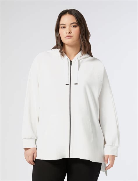 Jersey sweatshirt, white | Marina Rinaldi