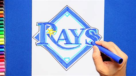 How To Draw The Tampa Bay Rays Logo Mlb Team Youtube