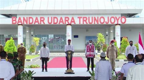 Intip Suasana Peresmian Bandara Trunojoyo Sumenep Oleh Presiden Jokowi