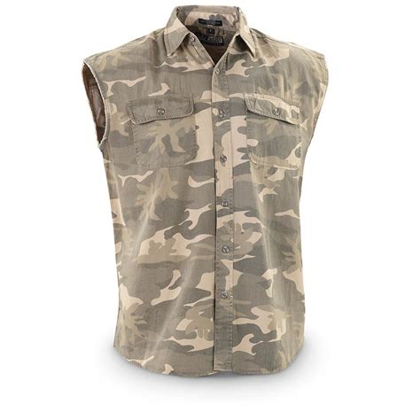 Canyon Guide Camo Sleeveless Shirt 284677 Shirts At Sportsman S Guide