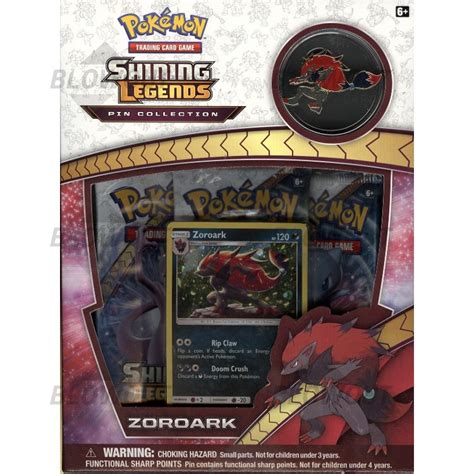 Pokemon Shining Legends Zoroark Pin Collection Box