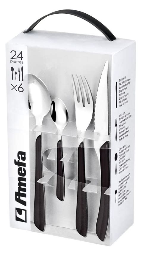 Amefa 24 Piece Cutlery Set Eclat Black Buy Now At Cookinglife