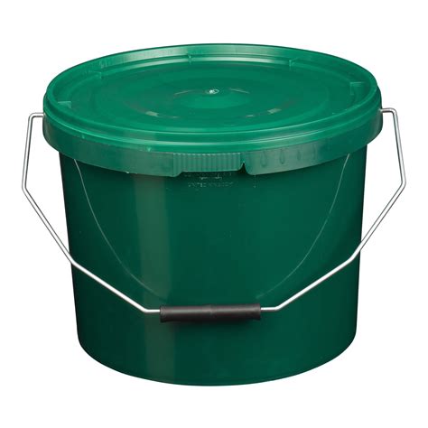 L Tamper Evident Green Plastic Buckets With Lid H O Plastics