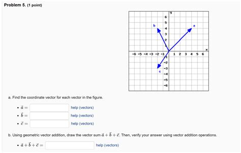 Solved A Find The Coordinate Vector For Each Vector In The Chegg