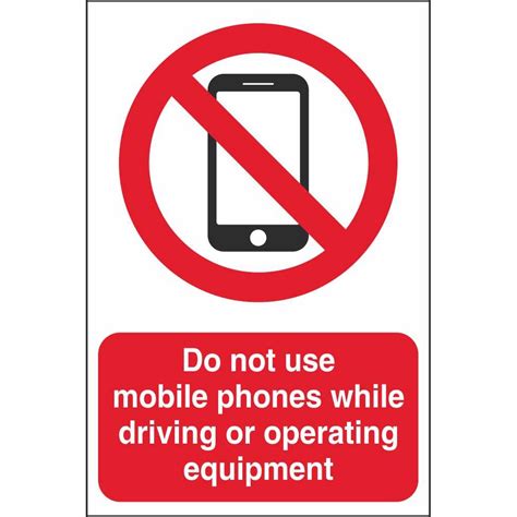 Do Not Use Phones While Driving Prohibitory Construction Safety Signs