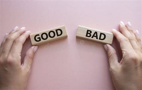 Good Or Bad Symbol Concept Word Good Or Bad On Wooden Blocks