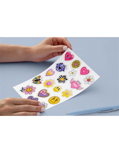 Stickers Corazones Flores