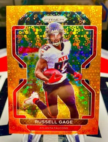 Russell Gage Panini Prizm Football Orange Disco Prizm Atlanta