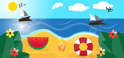 Summer And Hot Weather Vector Background Summer Hot Weather