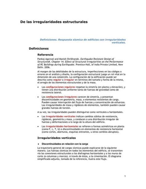 De Las Irregularidades Estructurales Anon UDocz