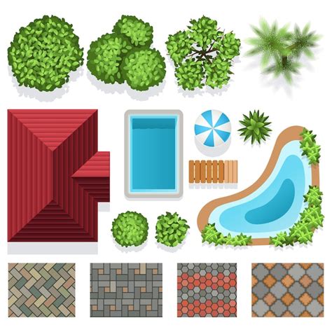 Premium Vector Landscape Garden Design Vector Elements For Structure