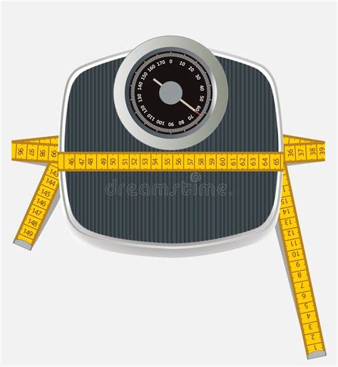 Measurement Of Weight Objects Such As Measurement Of Mass Weighing Scale Stock Vector