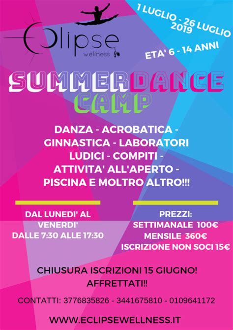 Eclipse Summer Dance Camp Palestra Eclipse Wellness Sala Pesi