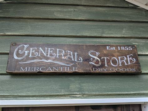 Vintage Wood General Store Sign Customizable General Store Sign