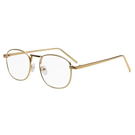 Rnow Vintage Clear Lens Eyeglasses Fashion Metal Square Frame Eyewears