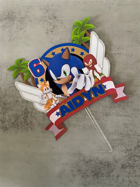 Sonic Cake Topper Sonic The Hedgehog Cake Topper Sonic Etsy