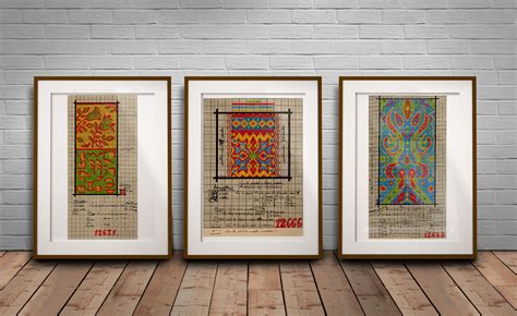 Set Of 3 Tapestry Wall Art Large Vintage Art Prints Etsy Uk