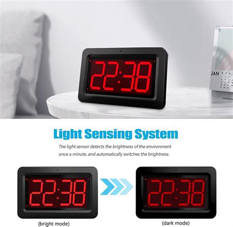 Buy EUTUKEY Digital Wall Clock Battery Operated, Led Large Display ...