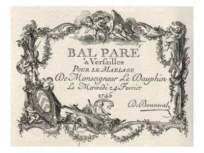 An invitation to a ball at the Palace of Versailles. The ball being ...