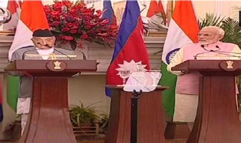 Pm Narendra Modi And His Nepalese Counterpart Kp Oli Pitch For Strong