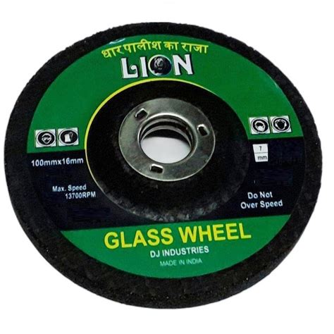 Resin Lion Glass Grinding Wheel Size Dimension 100 X 16 Mm Thickness