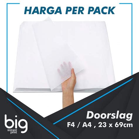 Jual KERTAS DOORSLAG PER PACK POLOS CETAK 1 WARNA WRAPPING PAPER