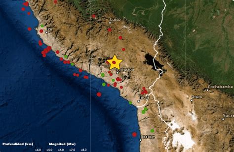 Temblor Hoy En Arequipa Sismo De Magnitud 49 Se Registró Hoy 17 De Abril En Quilca