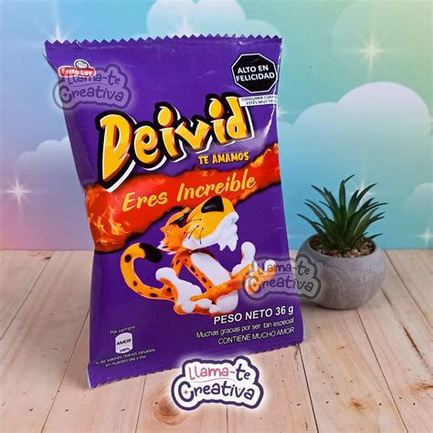 ETIQUETA PERSONALIZADA DE SNACK CHEETOS FLAMING HOT LlámaTe Creativa