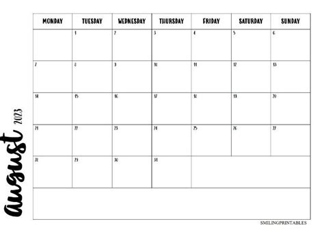 Monthly Planner/Calendar 2023 AUGUST | Teaching Resources