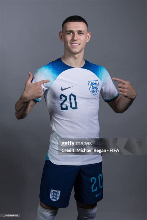 Phil Foden Of England Poses During The Official Fifa World Cup Qatar