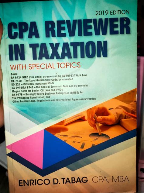 CPA Reviewer In Taxation By Tabag 2019 Hobbies Toys Books