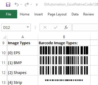 Linear Excel Native Barcode Generator - standaloneinstaller.com