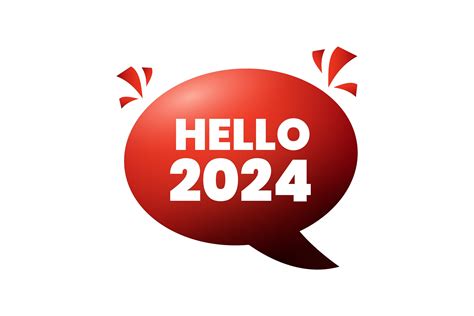 Hello 2024 New Year Sticker Design Graphic by Epic.Graphic · Creative ...