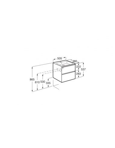 Mueble Lavabo Roca The Gap Compacto 2 Cajones Fresno Nordico