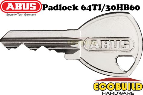 ABUS Padlock Titanium 64TI 30HB60 Long Shackle 1 Lock 2 K