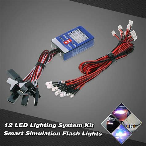 12 LED Lighting System Kit Smart Simulation Flash Lights For 1 10 Scale