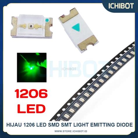 Hijau Led Smd Smt Light Emitting Diode Green Ichibot Store