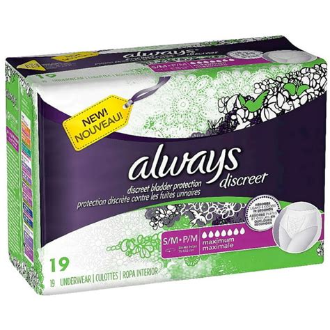 Always Discreet Maximum Absorbency Incontinence Underwear Small 19 Ea Pack Of 3