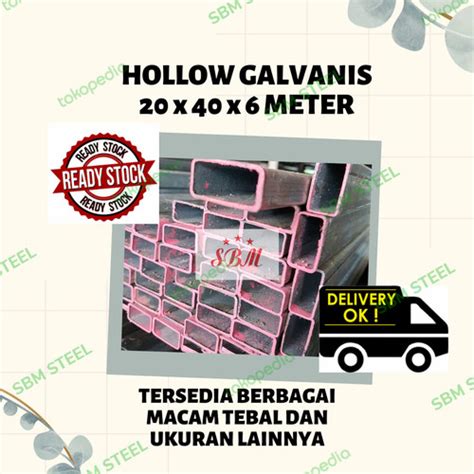 Jual Hollow Galvanis X Kotak Full Tebal Mm Full Panjang Meter